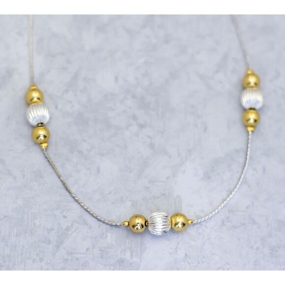 30 inch, Vintage Faux Pearl Gold Tone Chain Necklace | CC1 - Picture 1 of 3